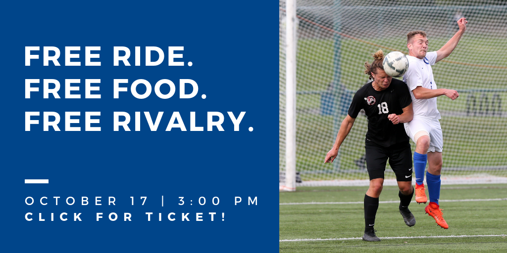 Free ride. Free Food. Free Rivalry. October 17, 3 pm. Click for ticket!